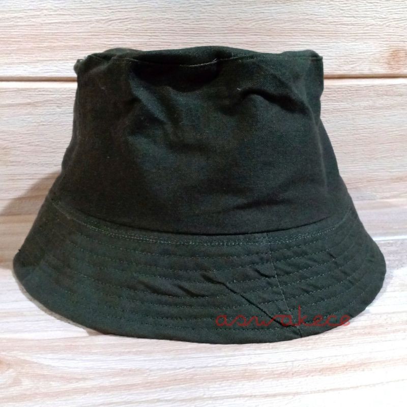 Topi Bucket Polos Warna Random