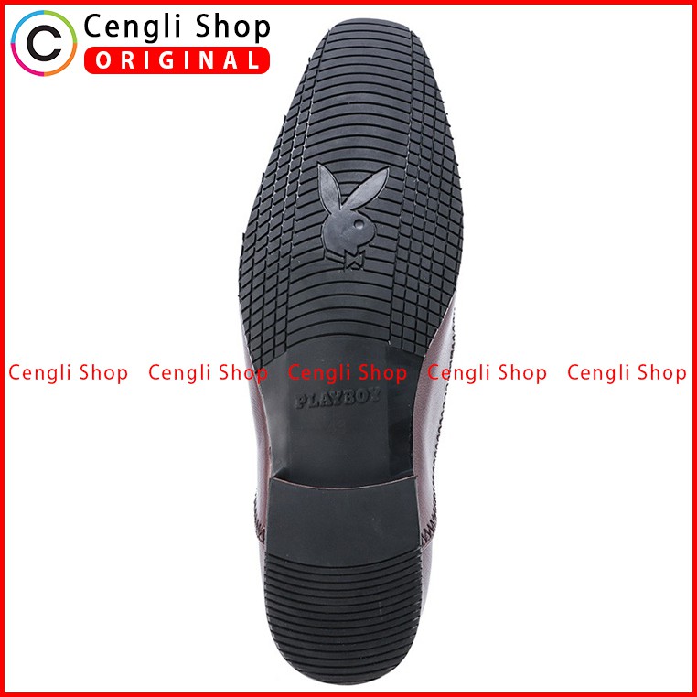 PLAYBOY SEPATU BOOT KULIT FORMAL PRIA ORIGINAL TERBARU COKLAT PLB2