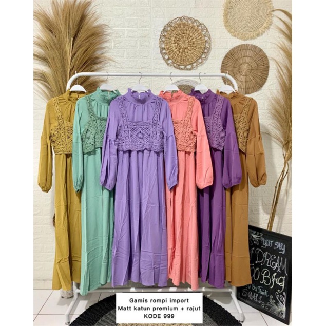 gamis import vest rajut