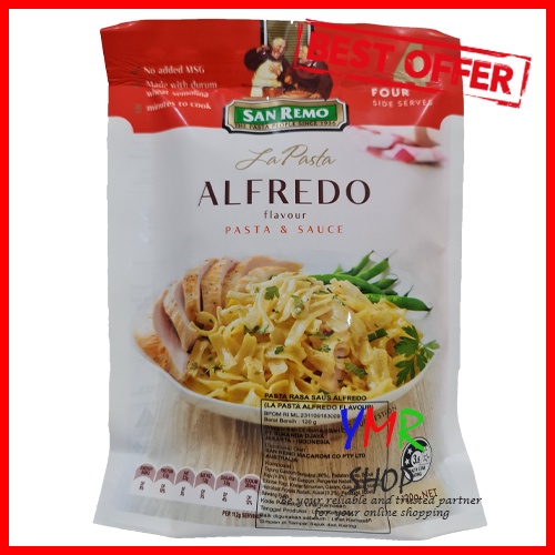 San Remo La Pasta Instant Halal Macaroni and Cheese - Four Cheese - Alfredo - Mushroom Herb - Cream and Chives - Chicken Curry 120Gr