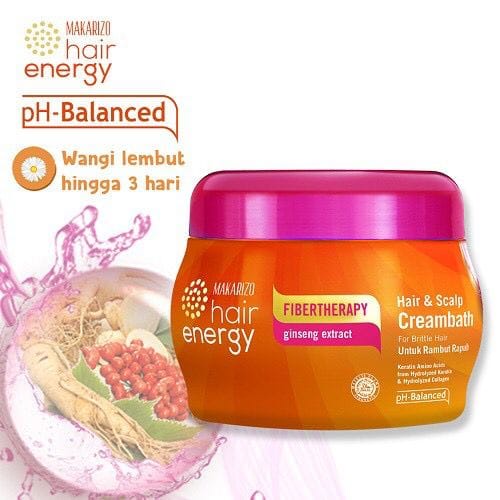 ✿ELYSABETHME✿ 【﻿ＭＡＫＡＲＩＺＯ】 makarizo hair energy creambath fibertheraphy 500 gr JUMBO pot cocok untuk salon hemat