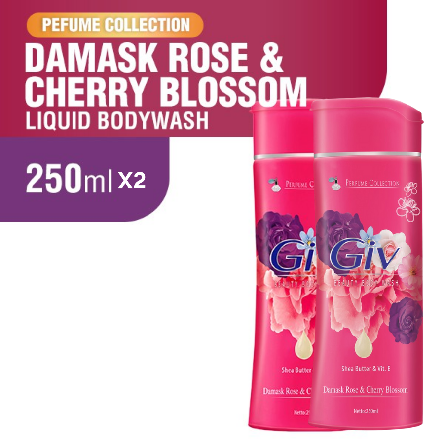 GIV Sabun Mandi Cair Pink Botol 250ml x2