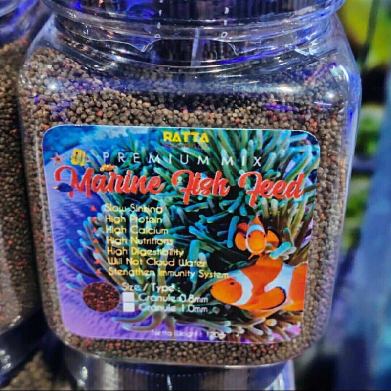 PELLET IKAN HIAS AIR LAUT MARINE FISH FEED 120gr