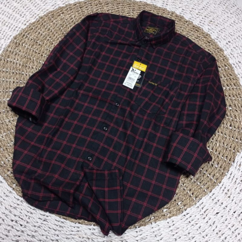 Hurley Kemeja Flanel Lengan Panjang Kotak Distro