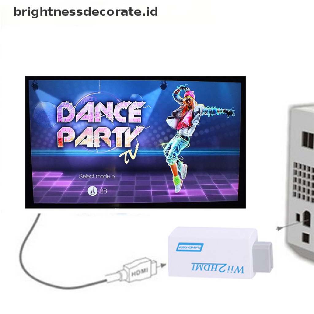 Adapter Konektor Konverter Wii Ke Hdmi 1080p / 720p Hd Dengan Kabel