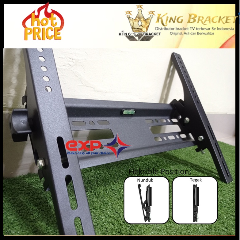 Bracket TV REALME 21&quot; s/d 43&quot; waterpass GARANSI 100% COCOK!!! IMPORT QUALITY