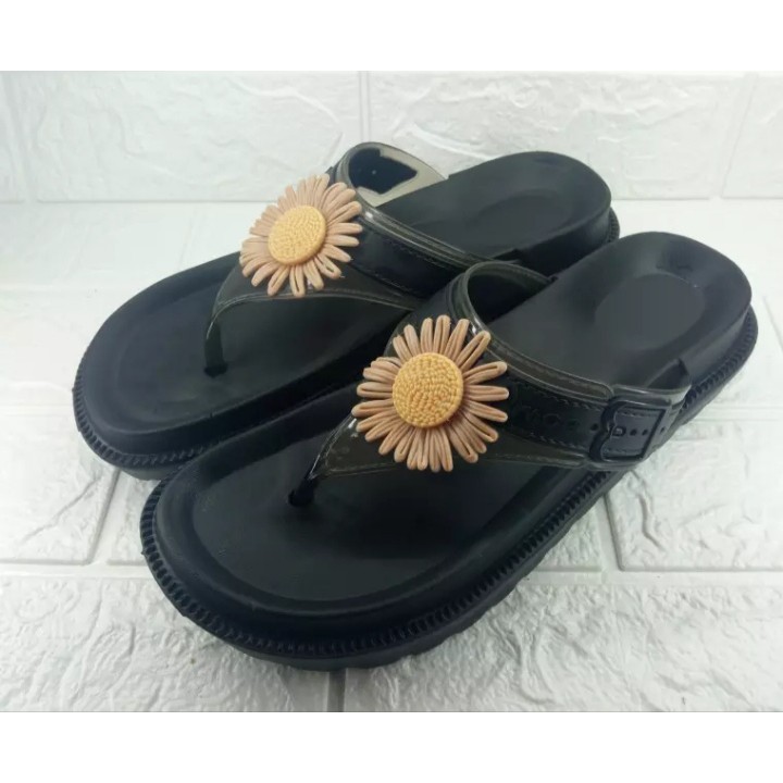 SANDAL JEPIT WANITA JELLY IMPORT TERBARU sandal bunga sandal karet import