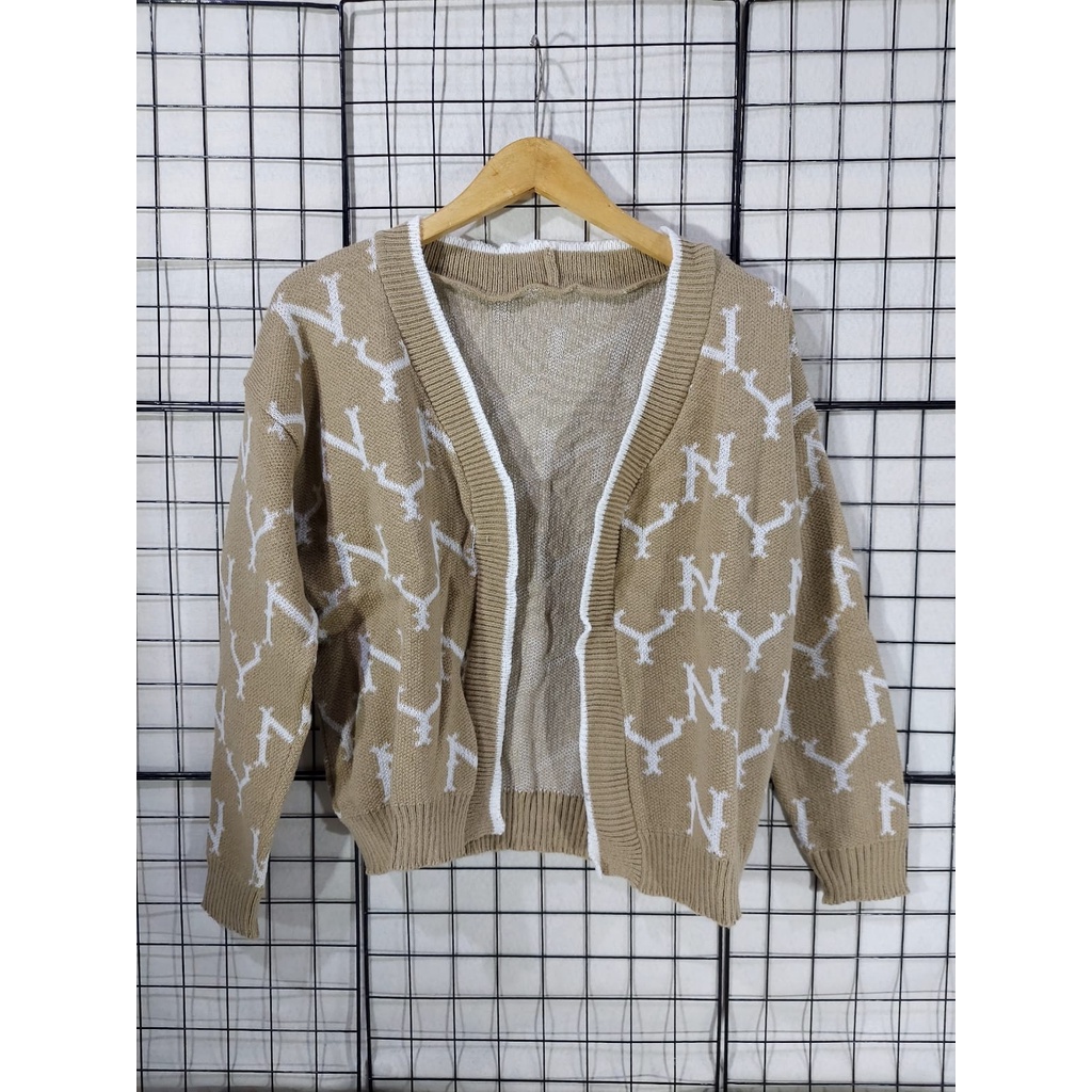 [PREMIUM] KNIT CARDI CARDIGAN RAJUT MOTIF KOTAK