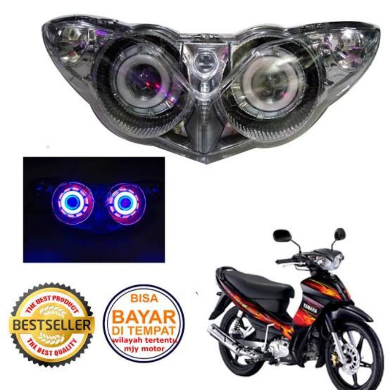 PAKET PROJI PROJIE DAN REFLEKTOR LAMPU DEPAN HEADLAMP YAMAHA JUPITER Z JUPI BURHAN