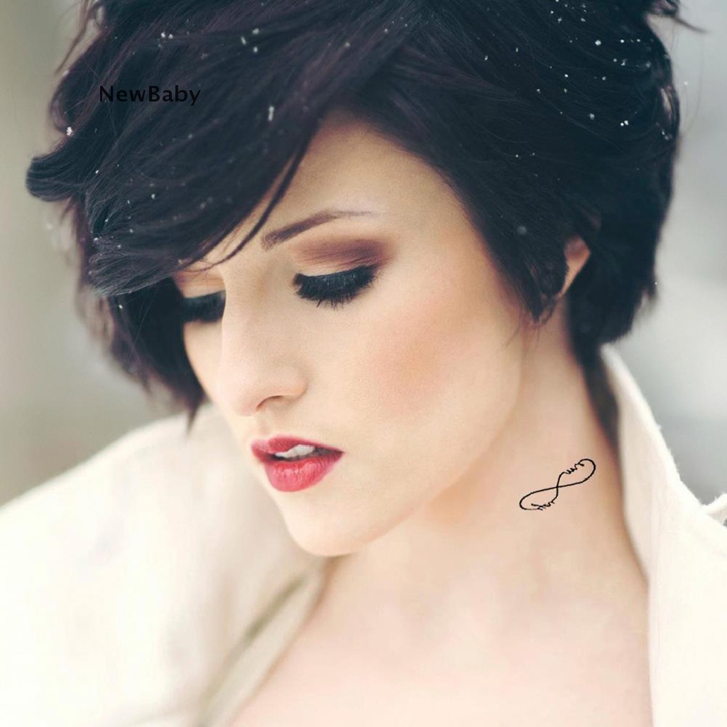 Newbaby 1pc Stiker Tattoo Temporer Metalik Sexy Anti Air Bisa Dilepas Untuk Body Art