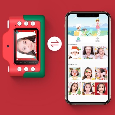 Christmas Gift / Santa Camera Kids / Kamera Anak / Selfie / 16 GB / 24 MP / Mainan Anak