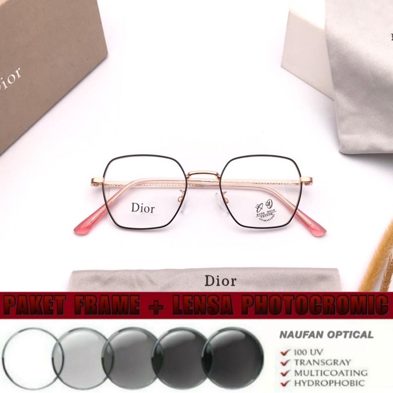 frame kacamata pekat lensa minus / normal antiradiasi photocromic / kacamata muka kecil / kacamata m