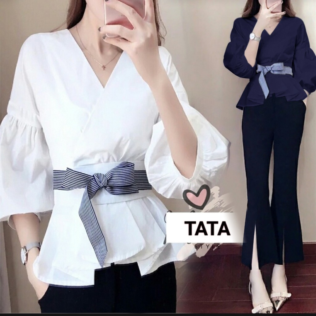 FWG - BLOUSE KIMONO TATA / BLUS WANITA / ATASAN KOREA STYLE / BLOUSE / BAJU ATASAN WANITA