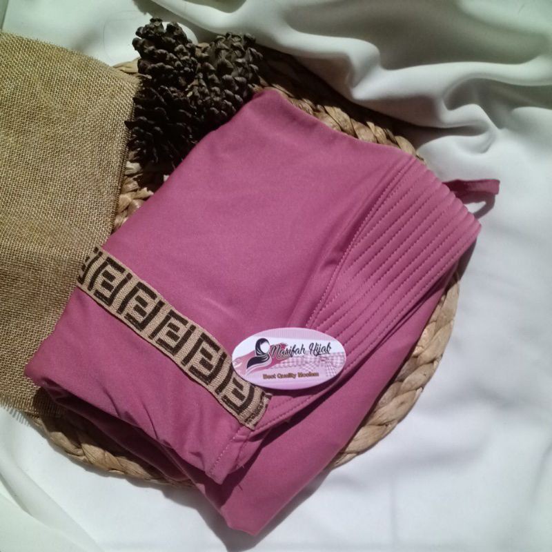 Jilbab Serut fendy Ori by Nasifahhijab matt jersey-dasty pink