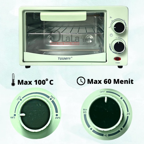 OVEN PEMANGGANG ELEKTRIK MULTIFUNGSI 12L TUUMYY WARNA PASTEL OLL-1202F