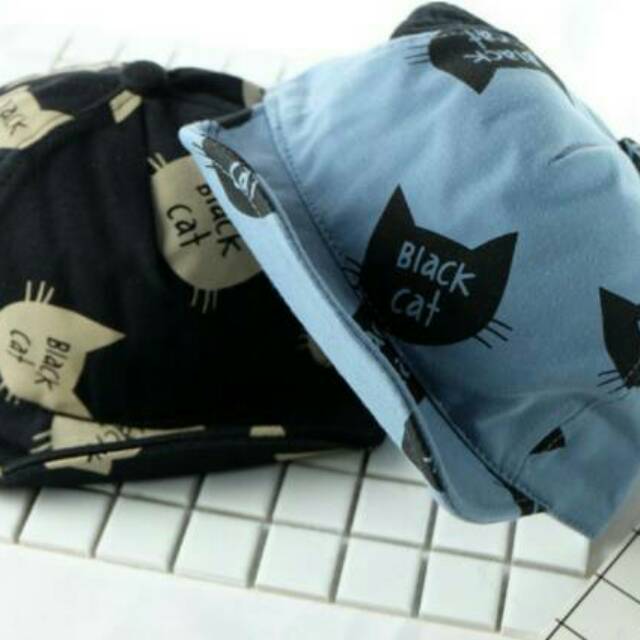 Topi bayi motif cat uk. 3bln-2tahun