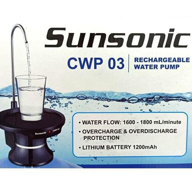 Sunsonic Pompa Air Galon Electric Tatakan Gelas Water Pump CW03