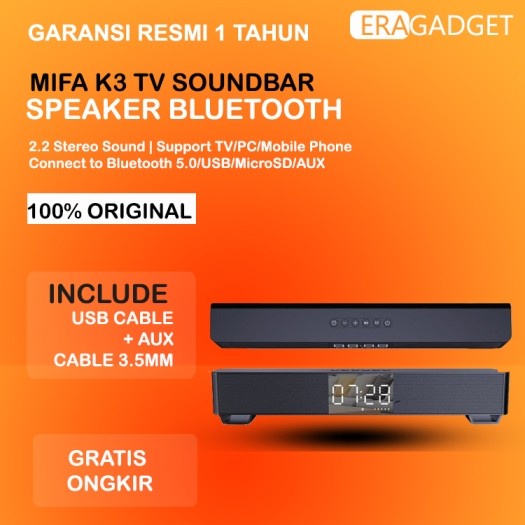 Mifa Soundbar K3 Stereo Bluetooth - Tanpa Adaptor