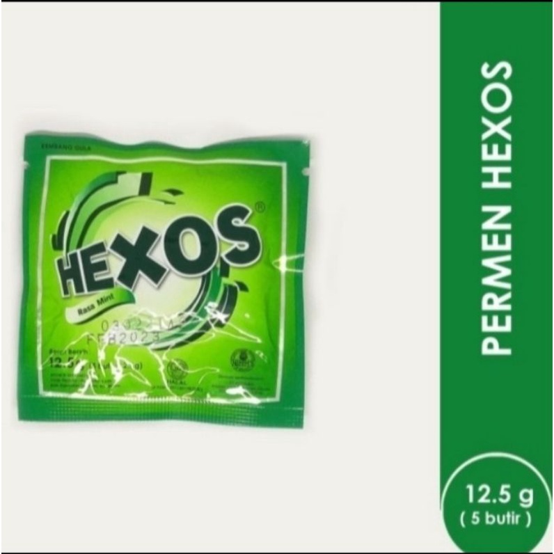 

Hexos Mint Permen Pelega Tenggorokan 12,5g ( 5 butir @2,5g )