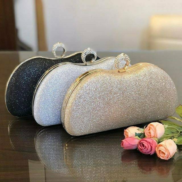 Promo MBC !!! Tas Pesta MAKAYLA Embellished Crystal Box Clutch