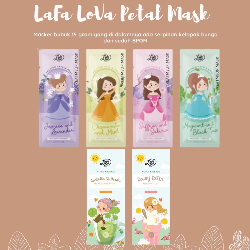 [BISA COD] [DIST. SITUBONDO] LAVALOFA ORGANIK PETALS MASK WITH VITAMIN E BER BPOM 15GRaM | FACEMASK