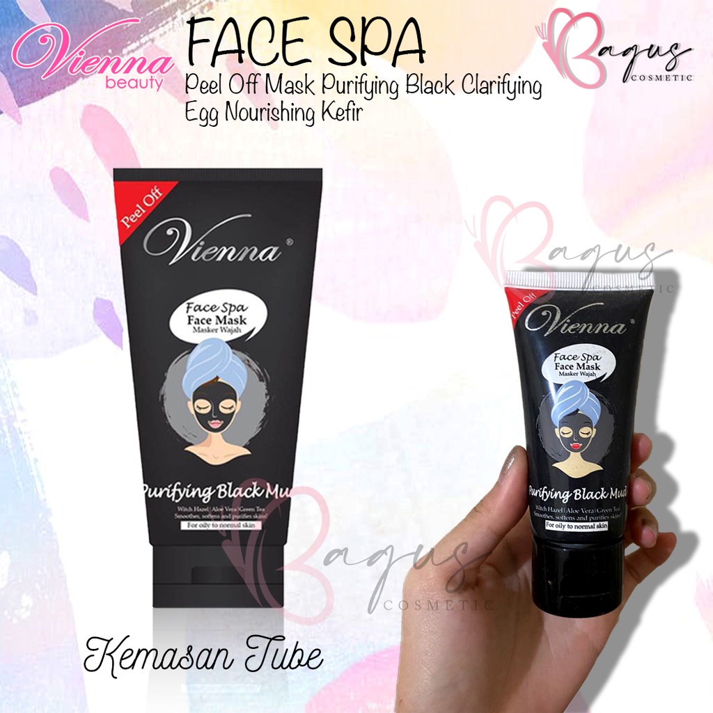 ⭐BAGUS⭐(TUBE BLACK) VIENNA PURIFYING BLACK MUD / MASKER PEEL OFF MASK 50ML