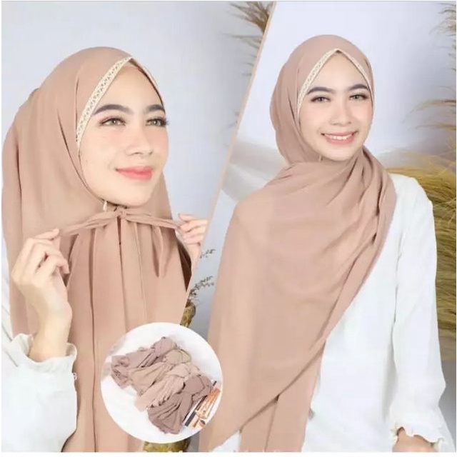 AV - PASHMINA DIAMOND RENDA KARET JILBAB INSTANT BAHAN PREMIUM TERMURAH GRATIS ONGKIR