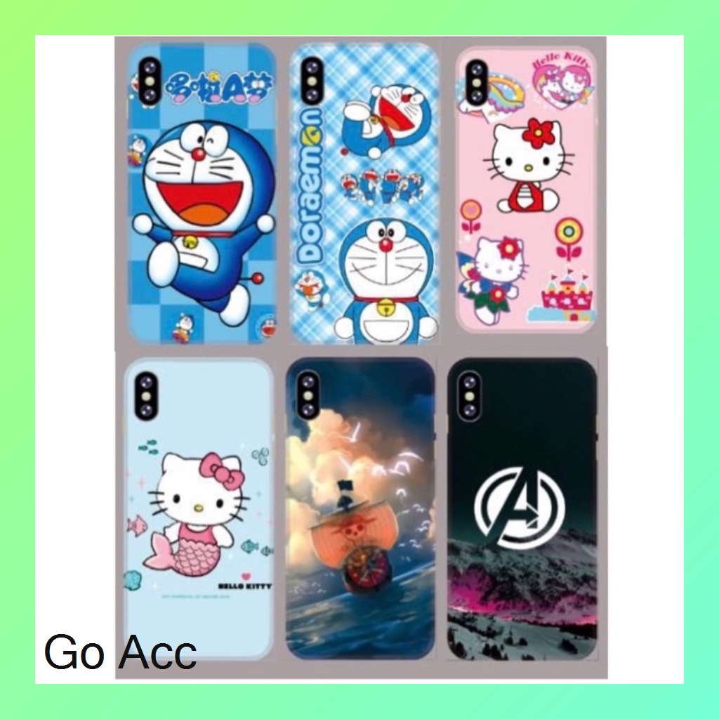 Softcase Tempered Glass karakter for Oppo A5s/A7/A12/A11k,A1k Realm3 2 Pro/U1/U2,C2,5/C3/5i/5s,C15 Vivo Y11/Y12/Y15/Y17,Redm1 9/Prime,9A HCTG 01 02 06 07 08 09