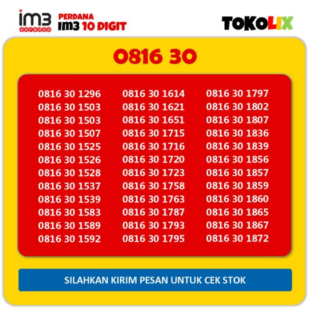 IM3 Ooredoo 10 Digit Cantik 5