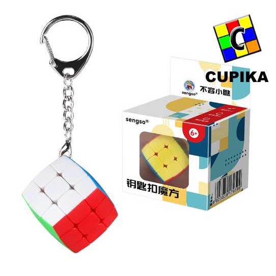 Rubik Keychain Shengshou 3x3x3 Stickerless Pillow Gantungan Kunci