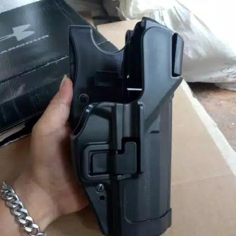 HOLSTER SARUNG PISTOL PINGGANG BLACKHAWK HS HK USP G2 PINDAD GUN Ready