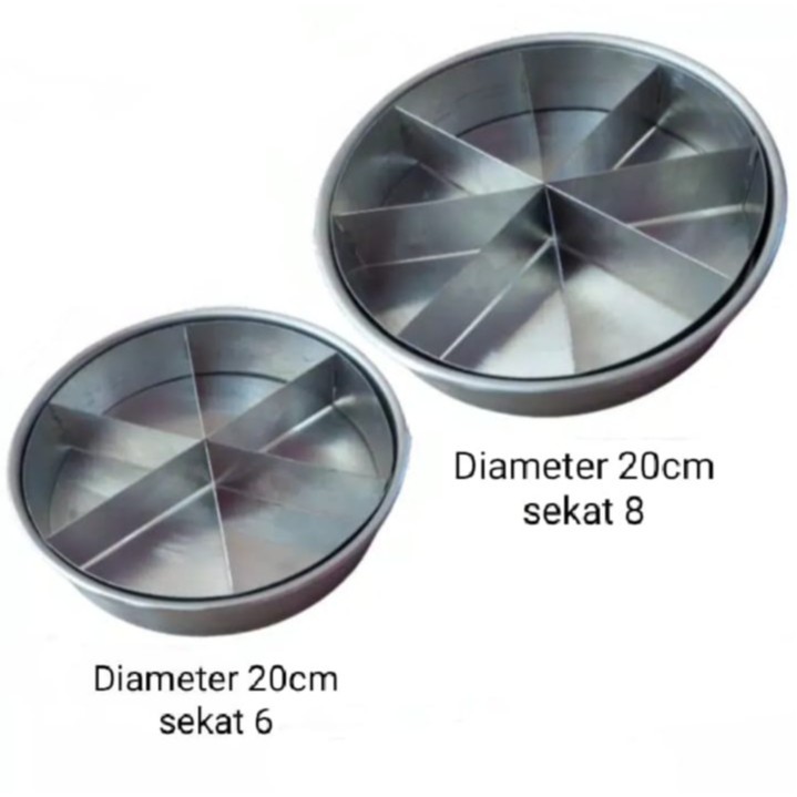 Loyang Sekat Press Bulat Premium Tanpa Sambungan Diameter 20cm