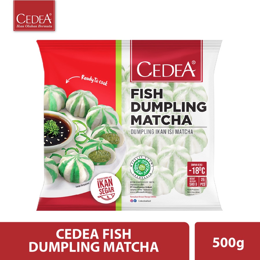 

CEDEA DUMPLING MATCHA 500g, FROZEN FOOD VIRAL, MAKANAN BEKU VIRAL, OLAHAN SEAFOOD VIRAL