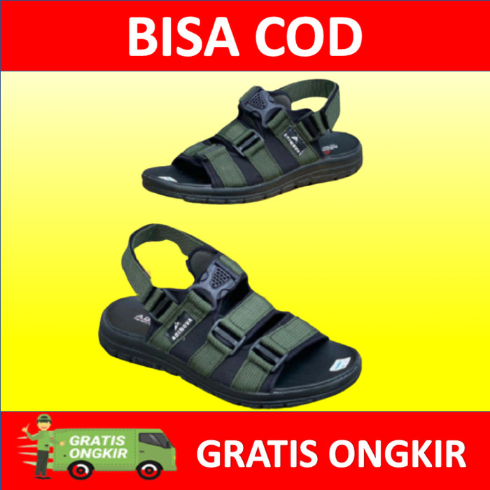 SANDAL ADINOVA DK03 PRIA COWOK GUNUNG - Hijau, 39