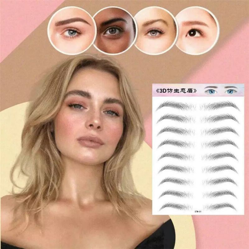 Tato Alis sticker 4D Eyebrow waterproof/Tato sulam alis semi permanen tahan air