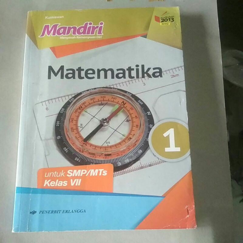 buku mandiri matematika SMP kelas 1- 7 penerbit Erlangga