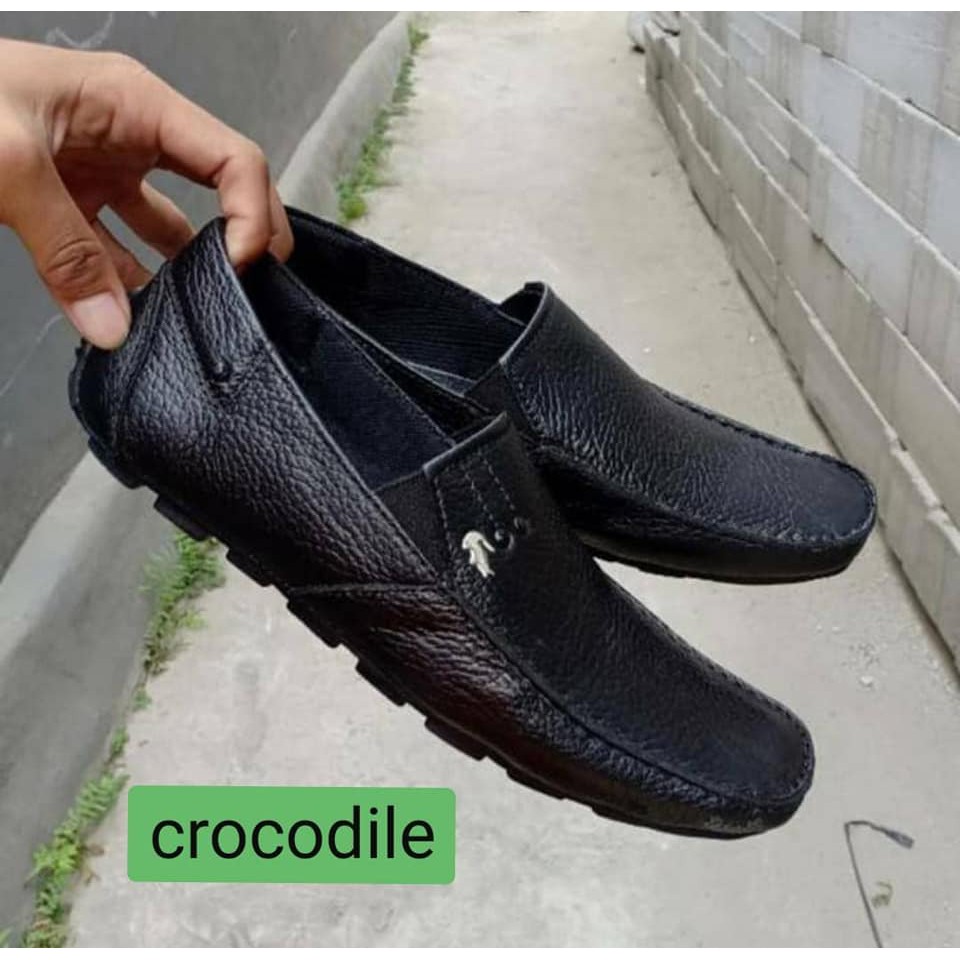 Promoo  Sepatu slip on pria adidas casual slop formal kerja kantor kulit asli santai kuliah 4.5