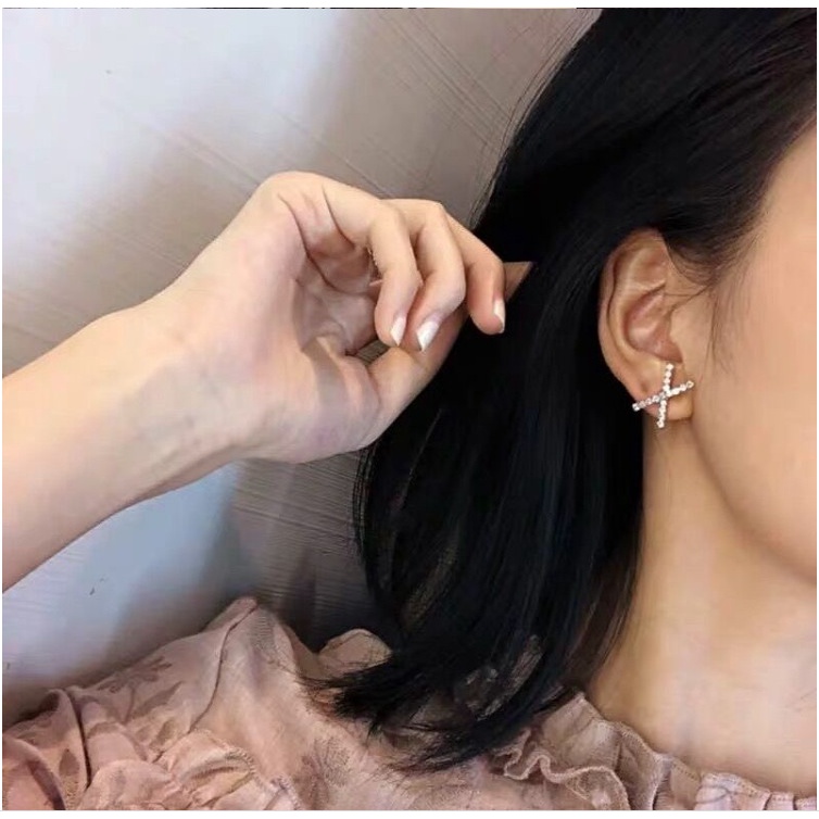 Anting silver needle Gaya Perancis Untuk Wanita