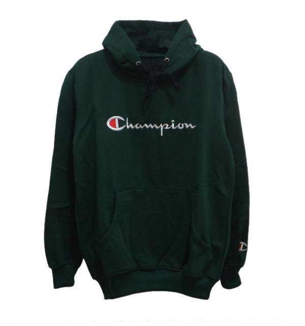 Jaket hoodie switer champion logo bordir cewek cowok hitam maroon hijau nevy termurah