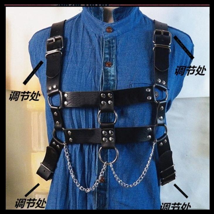 [HF072] Body Strap Punk Harajuku Harness Belt Ikat Badan Kulit