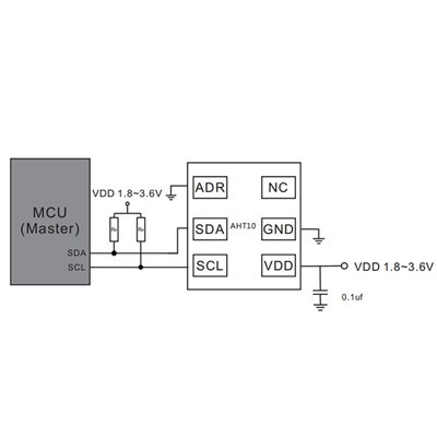 Sensor Suhu Kelembaban Udara Presisi AHT10 Humidity Temperature Industrial