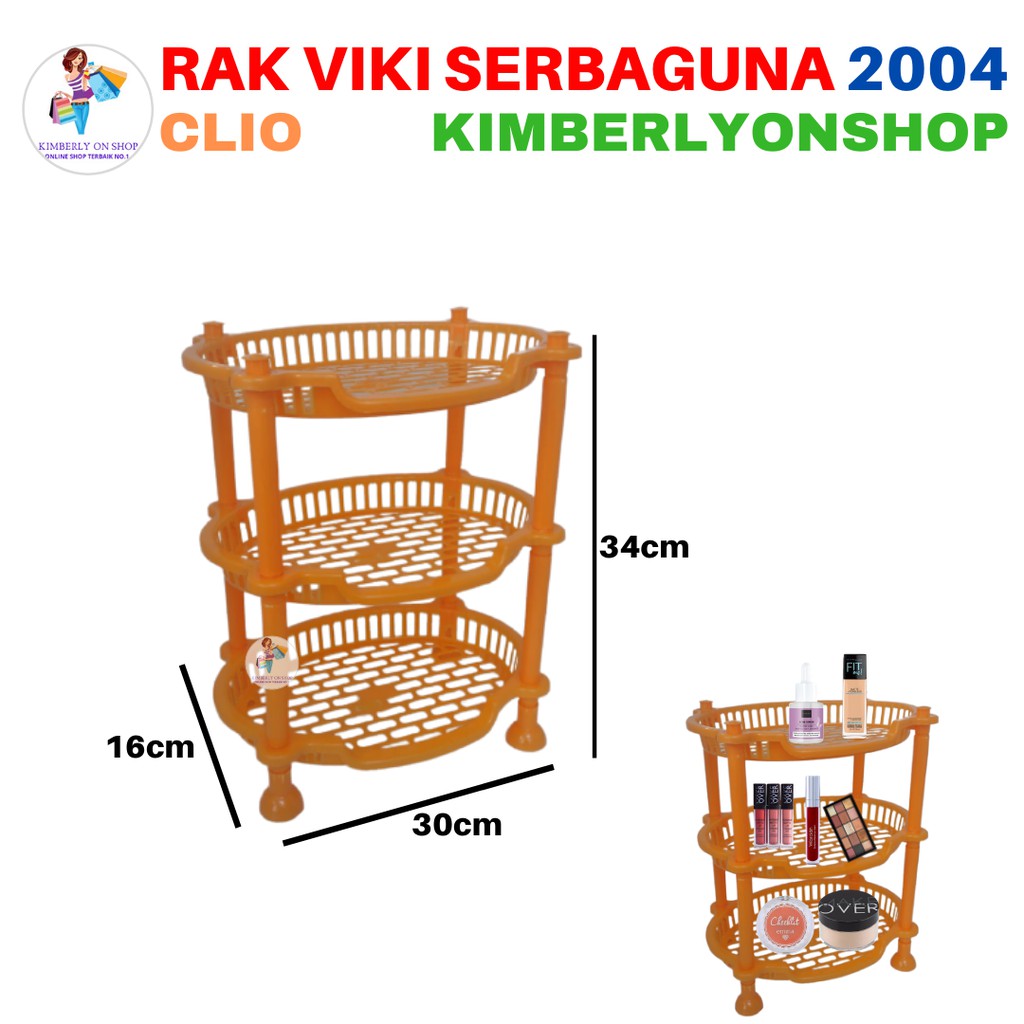 Kimberlyonshop Rak Serbaguna Susun 3 Viki 2004 Clio Rak Kosmetik