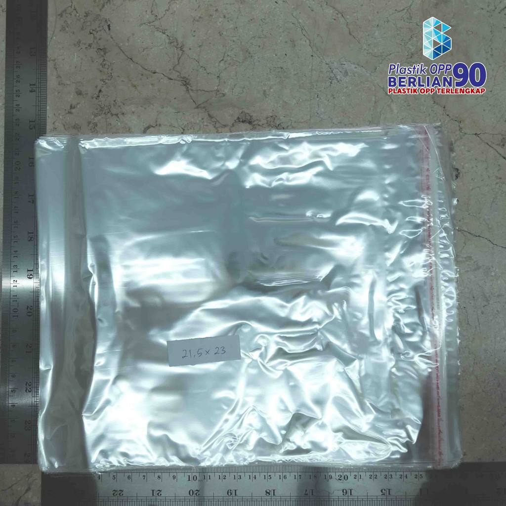 

22X23 CM PLASTIK OPP (SEAL/LEM) TEBAL 20 MIC ASLI / PLASTIK KEMASAN