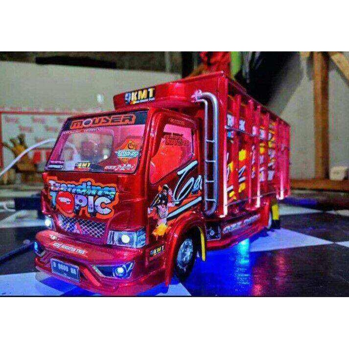 MINIATUR TRUK OLENG MURAH UK 30CM ,TRUK OLENG DARI KAYU TRIPLEK PILIHAN,RODA DEPAN BISA BELAK BELOK 