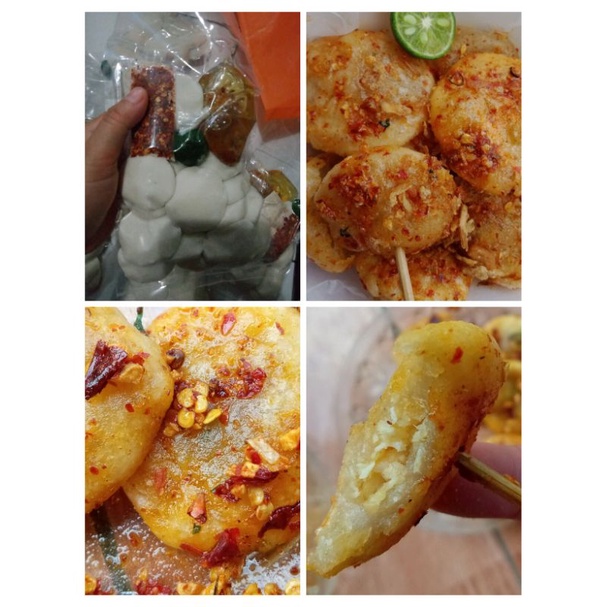 

cipak koceak /cimol gepeng/ cireng isi ayam