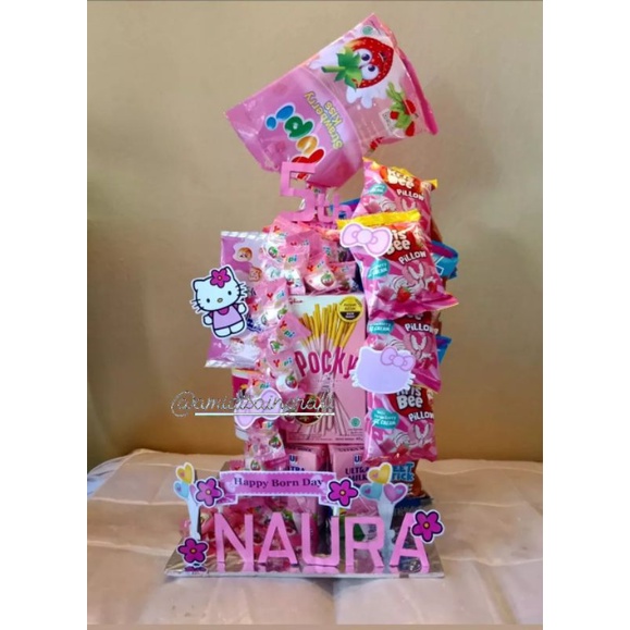 Snack Tower Ultah pink