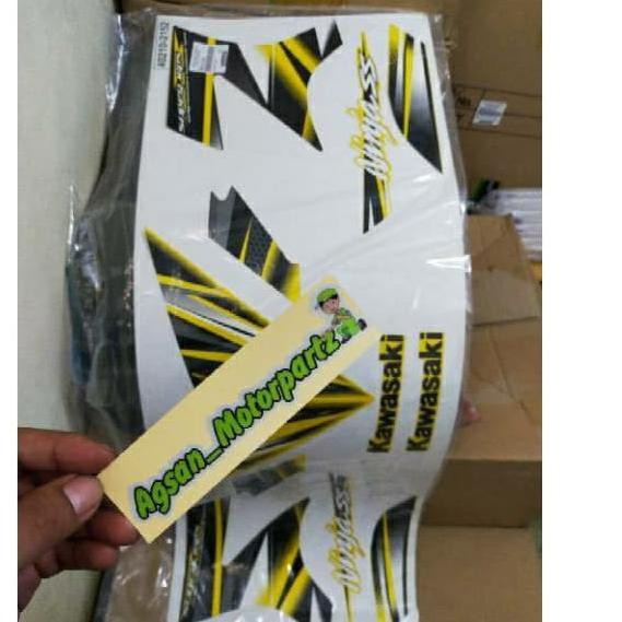 Striping stiker set ninja 150 SS ninja SS kuning original Kawasaki