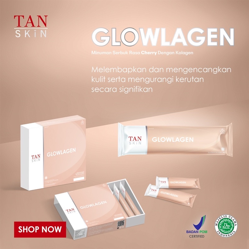 TAN SKIN Glowing Series - Glowlagen Minuman Kolagen (Suplemen untuk Mencerahkan Kulit) Skincare