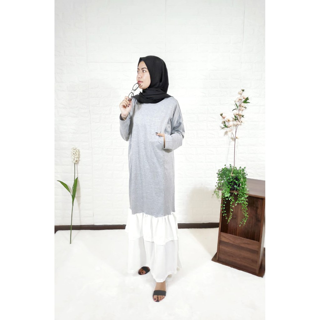 (COD) Daily Things Gamis Double Rumbai BUSUI Sita Fit XXL LD 120cm