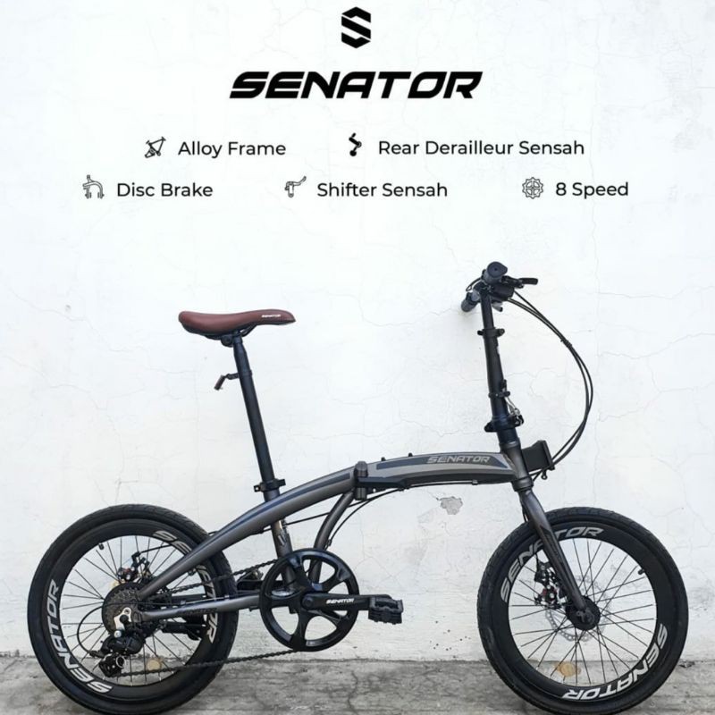 Sepeda Lipat 20 inch Senator Alloy